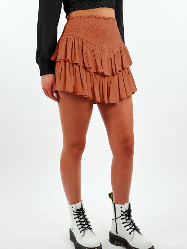 Women's Cake Short Skirt With Layered Design - SALA