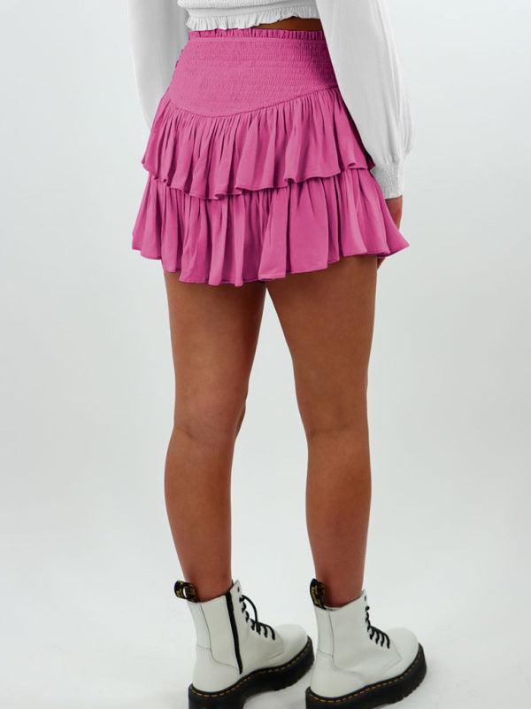 Women's Cake Short Skirt With Layered Design - SALA