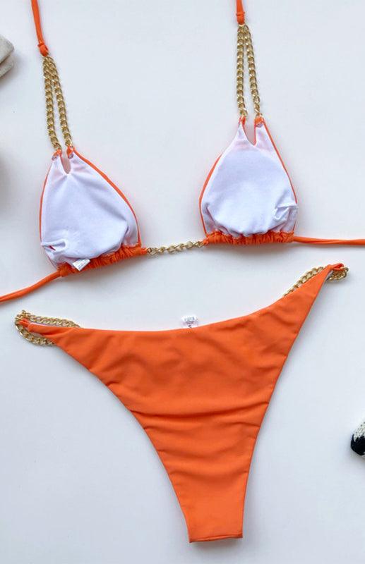 Women's Chain Split Bikini Swimsuit - SALA