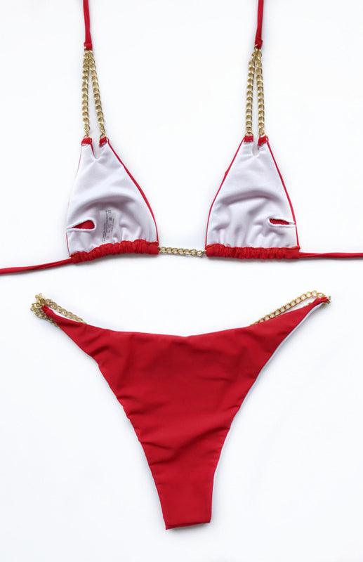 Women's Chain Split Bikini Swimsuit - SALA