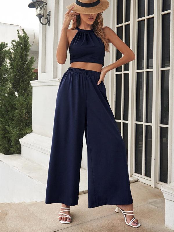 Women’s Cropped Halter Top + Adjustable Length Skirt Set - SALA