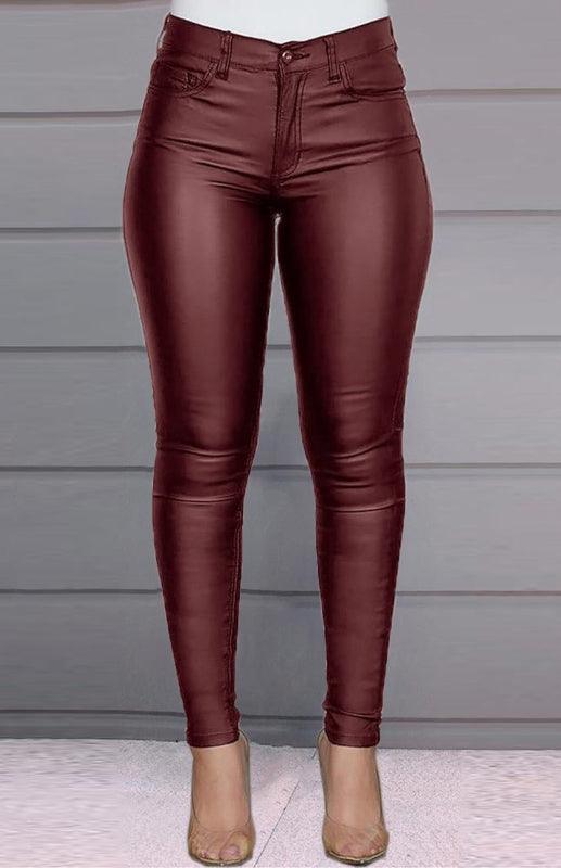 Women's Faux Leather Pant Trousers - SALA