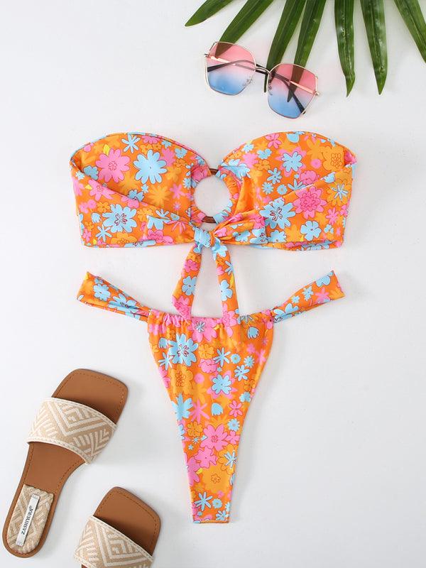 Women’s Floral Bandeau Bikini Set - SALA