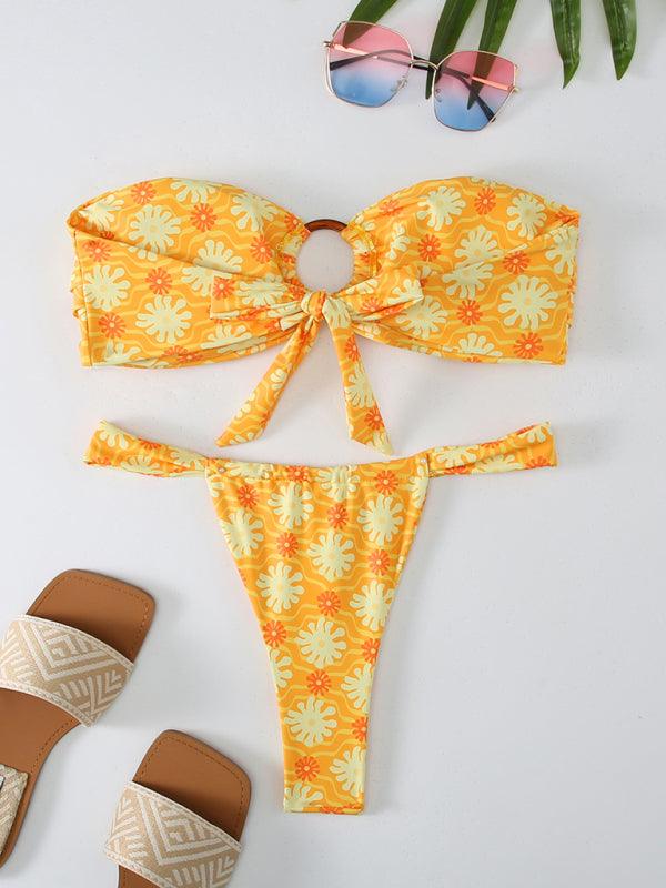 Women’s Floral Bandeau Bikini Set - SALA