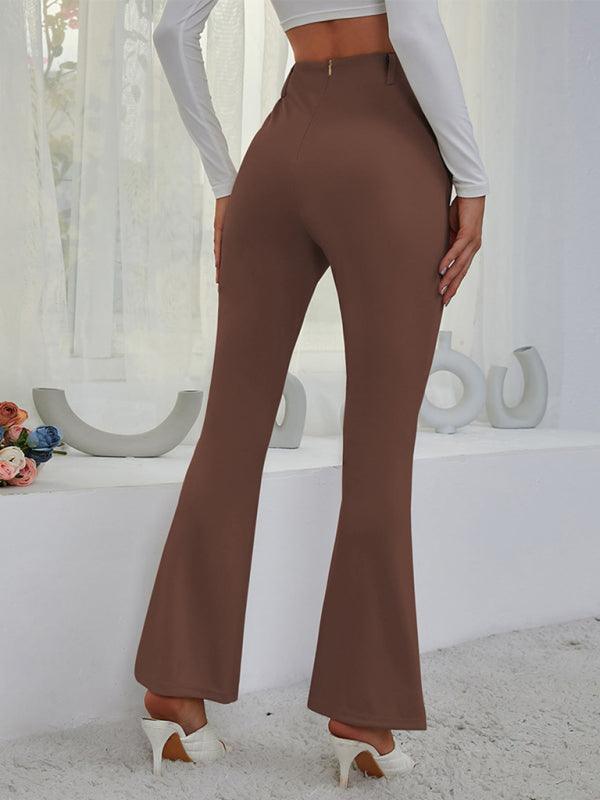 Women's High Waist Split Wide-Leg Pants - SALA