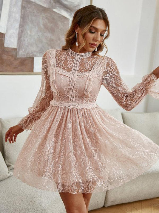 Women’s Lace Ruffle Babydoll Dress - SALA