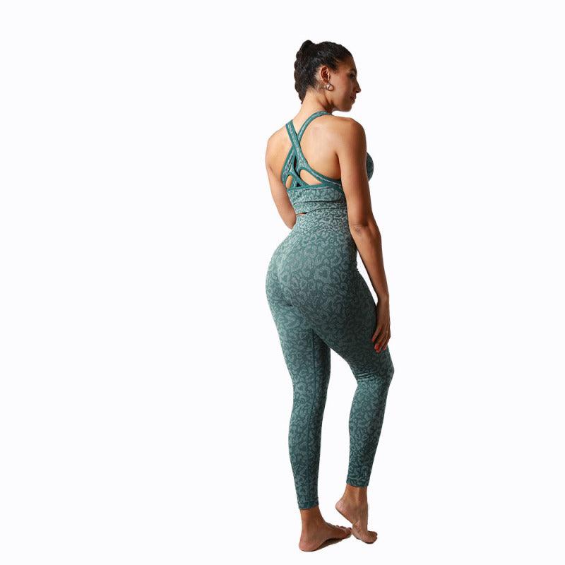 Women’s Leopard Activewear Set (Yoga Pants + Sports Bra) - SALA