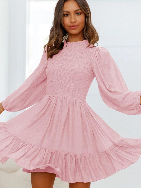 Women's Long Sleeve Ruffle Dress - SALA