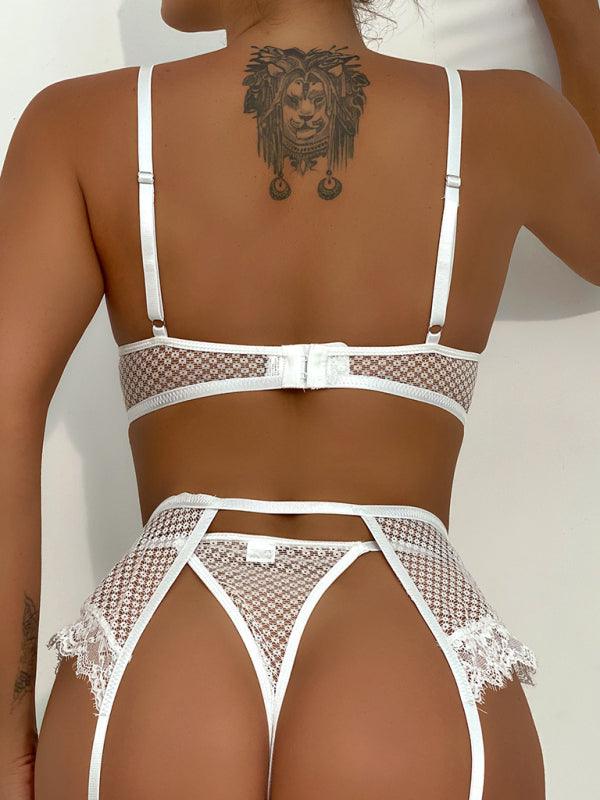 Women's Sexy Lace Mesh Perspective Sexy Lingerie Set