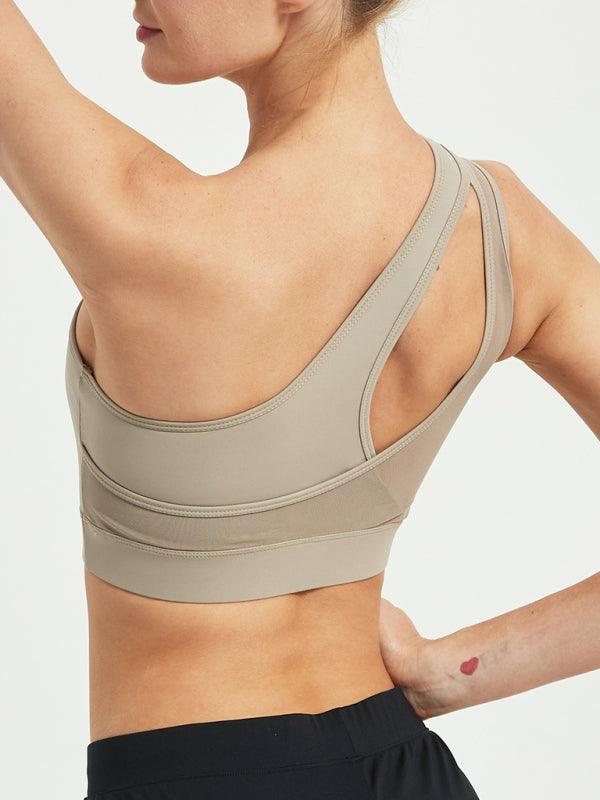 Women's One Shoulder Shockproof Sports Bra - SALA