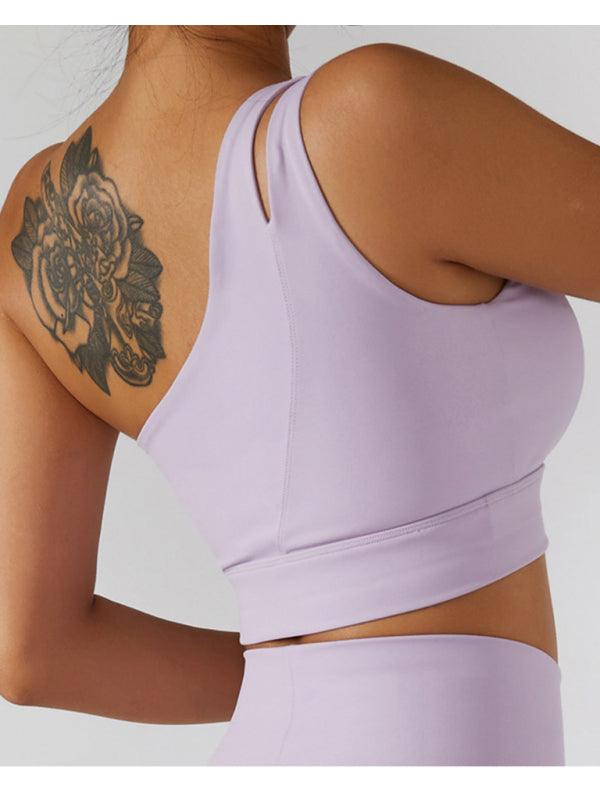 Women’s One Shoulder Strap Yoga Running Bra - SALA
