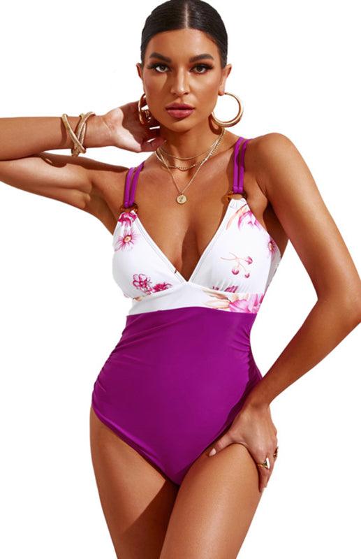 Women's Printed One Piece Swimsuit - SALA