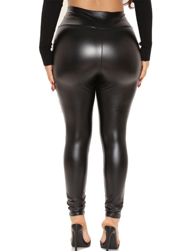 Women’s Pull-on Styling Faux Leather Legging - SALA