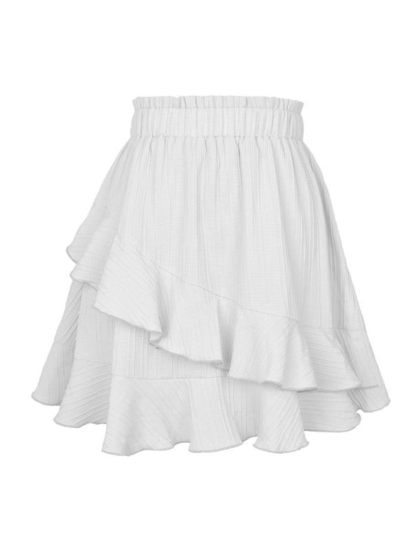 Women's Ruffle Skirt With Layered Design - SALA