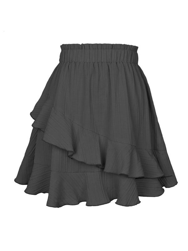 Women's Ruffle Skirt With Layered Design - SALA