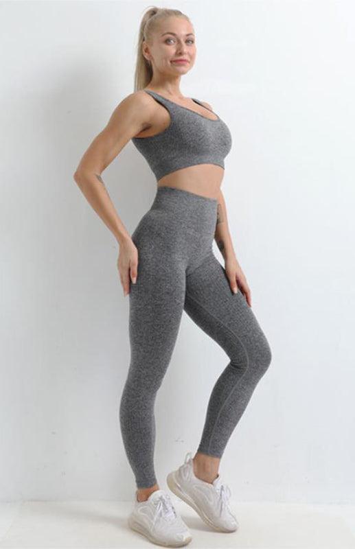 Women's Seamless Solid Color Yoga Wear Set