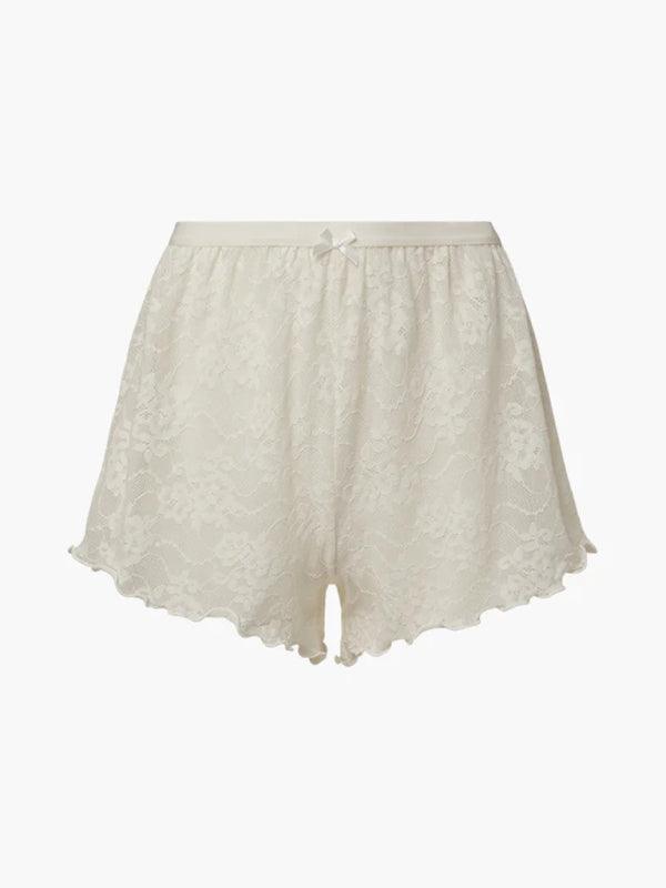 Women's Suspender Lace Shorts & Shirt Two-Piece Set - SALA