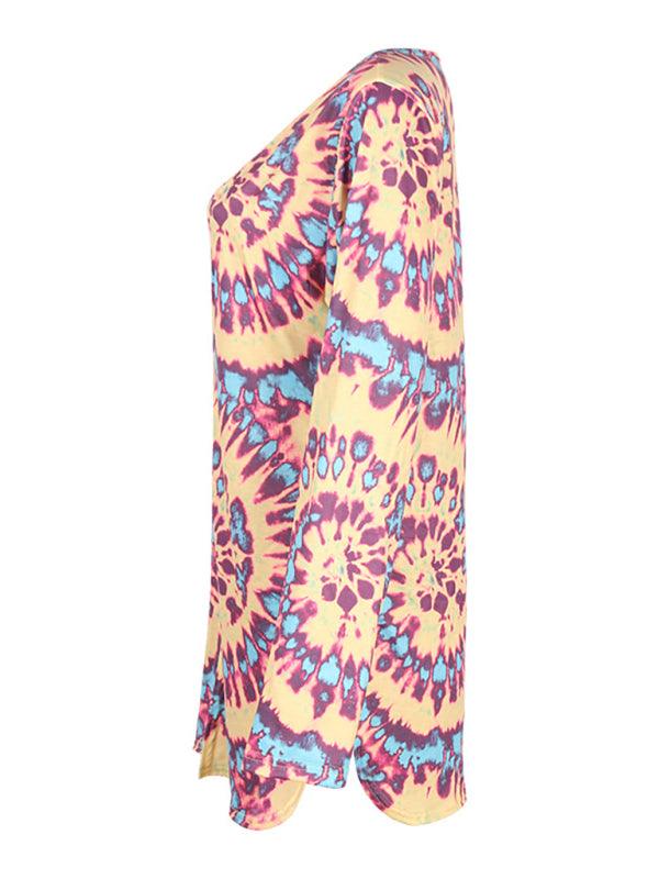 Women's Tie Dye Long Sleeve Cardigan - SALA