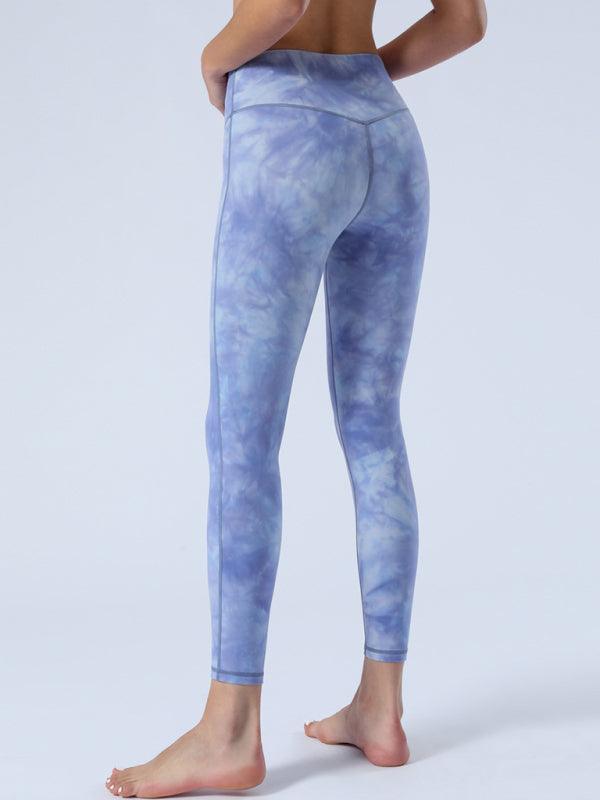 Women's Tie-Dye Yoga Pants With High Waist Legging Design - SALA