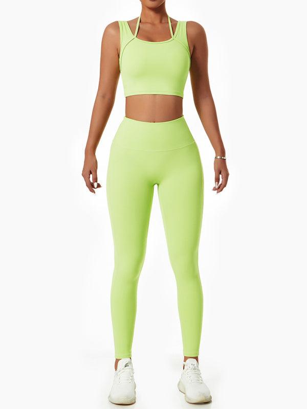 Women's Sexy Outdoor Running Fitness Clothes Tight-Fitting Quick-drying Sports Suit